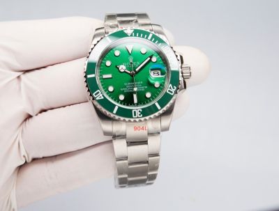 Rolex Submariner 8215 Movement 40mm 904L Steel Green Dial Silver Strap Watch